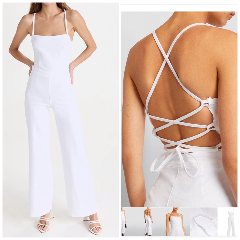 Good American Vacay White Jumpsuit